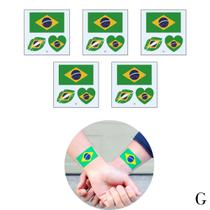 Kit 30 Tatuagens Falsas Temporárias Bandeira Brasil Copa Mundo Kit 30 Tatuagens Falsas Temporárias Bandeira Brasil Copa Mundo