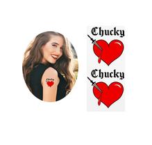 Kit 30 tatuagens temporárias halloween noiva do chucky