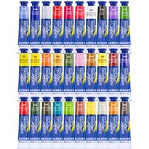 Kit 30 Tinta Acrilica Acrylic Colors Acrilex 20ml Para Tela