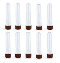 Kit 30 Tubetes c/ Tampa Marrom 12cm Acrílico P/ Festa Kit 30 Tubetes c/ Tampa Marrom 12cm Acrílico P/ Festa