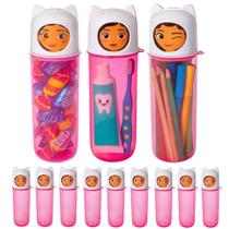Kit 30 Tubos Casa Mágica Gabby Porta Objetos Doces Lembrancinha de Festa Infantil