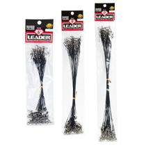 Kit 30 UN Chicote Leader Castor Encastoado Empate N. 6 9 12 Marine Sports Black