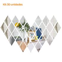 Kit 30 Un. Espelho Flexível Decorativo 15,5x23,5cm Diamante Losango Kit 30 Un. Espelho Flexível Decorativo 15,5x23,5cm Diamante Losango