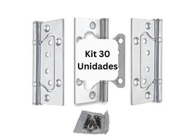 Kit 30 Undades Dobradiça De Encaixe Inox Cerrata