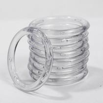 Kit 30 Unidades de Argola 35mm Transparente Para Artesanato