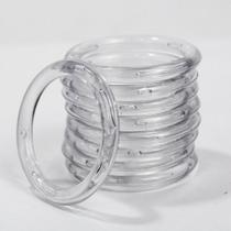 Kit 30 Unidades de Argola 35mm Transparente Para Artesanato