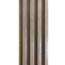 Kit 30 Unidades de Painel Ripado para Decoração de Madeira PVC Cinza Mogno Ambientes Modernos Diversos 2,9Mx16Cm
