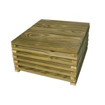 Kit 30 Unidades Deck Modular 50cmx50cm Pinus Tratado Madeira do Brasil