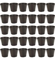 Kit 30 Vasinhos Para Suculenta Preto 150ml Vaso Para Muda De Plantas Plastico Pequeno