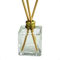Kit 30 Vidros Cubo 50ml Com Tampa P/ Aromatizador Difusor de Ambiente + Varetas
