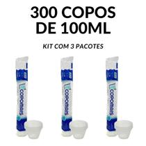 Kit 300 copos de 100ml copomais - 3 pacotes Kit 300 copos de 100ml copomais - 3 pacotes