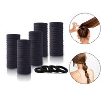 Kit 300 Elásticos Xuxinha Lacinho Laço Preto Cabelos Atacado Penteado Escola Cabelo Preso Amarrado Hair Gym Unissex