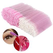 Kit 300 Escovinhas Com Glitter + 300 Pincel De Batom Extensão Cílios Kit 300 Escovinhas Com Glitter + 300 Pincel De Batom Extensão Cílios