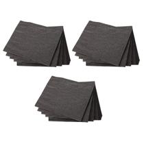 Kit 300 Guardanapos de papel preto 19x21cm para festa evento Kit 300 Guardanapos de papel preto 19x21cm para festa evento