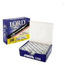 Kit 300 Lâminas Para Barbear Lord Saloon Inox Profissional