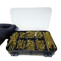 Kit 300 Parafusos E Buchas Chipboard Philips Madeira Estojo