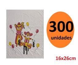 Kit 300 Sacos De Plástico Palhaços Dia Das Crianças 16X26 Kit 300 Sacos De Plástico Palhaços Dia Das Crianças 16X26