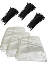 Kit 300 Sacos de Silagem Material 100% Virgem + Abraçadeira de Nylon