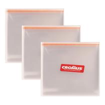 Kit 300 Saquinho adesivado transparente 20x15cm + 3 aba Cromus Kit 300 Saquinho adesivado transparente 20x15cm + 3 aba Cromus