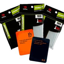 Kit 300 Sleeves Standard Protetor de Carta Jogo Buró Fogo no Parquinho 63,5x87mm
