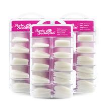 Kit 300 Tips Unhas Postiças Bailarina Realista Arte Sedução Manicure Unhas Decoradas Nail Designer