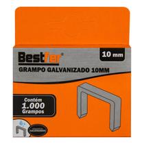 Kit 3000 Grampos 10mm Galvanizado Bestfer Grampeador Manual Tapeceiro Madeira