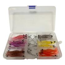 Kit 30un Camarão Artificial 5,5cm Lord Fishing