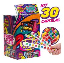 Kit 30x Cartela Bubble Clete Goma De Mascar Chiclete Delicia Guloseimas