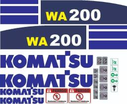 Kit 31 Adesivos Vinil UV Compatível Komatsu WA200 Kit 31 Adesivos Vinil UV Compatível Komatsu WA200