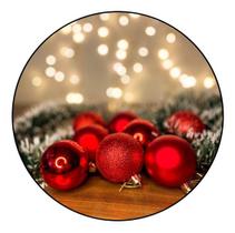 Kit 32 Bolas de Natal Lisa Fosca Enfeite Árvore Vermelho 5cm