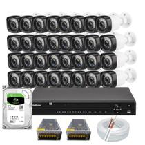 Kit 32 Camera de Segurança Infravermelho Hd Dvr Intelbras 32ch c/hd 3tb