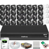 Kit 32 Câmeras de Segurança Full Hd 1080p Dvr intelbras Inteligente Imhdx 3132 5mp c/ hd 3TB
