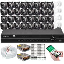 Kit 32 Câmeras de Segurança HD Dvr 32 Ch Intelbras + Acessórios
