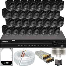 Kit 32 Câmeras de Segurança Intelbras vhd 3220 Audio Mic Full Hd Dvr Mhdx 32ch hd 3TB