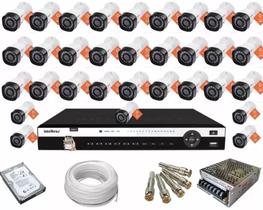 Kit 32 Câmeras Dvr Multi Hd 1232 Intelbras 32 Canais +hd 2tb
