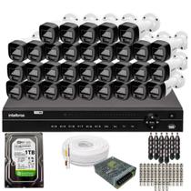 Kit 32 Câmeras Intelbras 1120b Full Color, Dvr 32ch Mhdx 1232 Hd 1tb Kit 32 Câmeras Intelbras 1120b Full Color, Dvr 32ch Mhdx 1232 Hd 1tb
