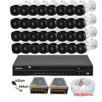 Kit 32 Câmeras Intelbras 1120b G7 Dvr Intelbras Mhdx 32 Canais