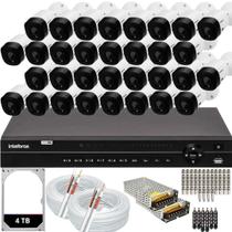 Kit 32 Câmeras Intelbras 1120b Lente 2,8mm Dvr 1232 hd 4TB