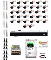 Kit 32 Cameras Intelbras Dvr 32canais 3132 - Full Hd 1080p