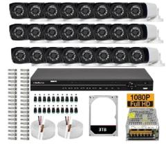 Kit 32 Cameras Segurança 1080 Full Hd Dvr Intelbras 32ch mhdx Alta Resolução c/ Acessórios e hd 3tb Kit 32 Cameras Segurança 1080 Full Hd Dvr Intelbras 32ch mhdx Alta Resolução c/ Acessórios e hd 3tb