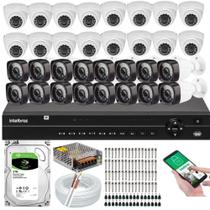 Kit 32 Cameras Segurança Dvr Intelbras Full Hd 32ch mhdx c/hd 3TB