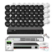 Kit 32 Câmeras Segurança IP Intelbras Vip1130B Bullet Nvd 32 Canais 3tb+Switch Poe sf2421 e Sf900