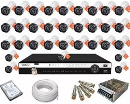 Kit 32 Câmeras Segurança Residencial Dvr 1232 Intelbras +4tb