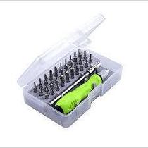 Kit 32 Chaves De Precisão Magnéticas Com Estojo Verde-Limão