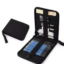 Kit 32 Lápis Desenho Profissional Carvao Esboço Sombreado Kit 32 Lápis Desenho Profissional Carvao Esboço Sombreado