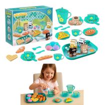 Kit 32 Peças Brinquedo Infantil Panelinha Chá Da Tarde