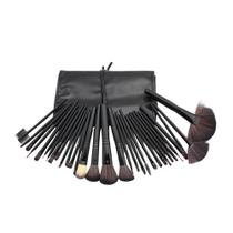Kit 32 Pincéis Para Maquiagem Grandes + Estojo Pronta Entrega - Preto Kit 32 Pincéis Para Maquiagem Grandes + Estojo Pronta Entrega - Preto