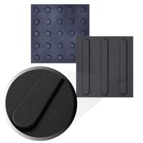Kit 32 Piso Placa Tátil Alerta Direcional PVC 25x25cm Emborrachado Acessibilidade NBR9050 Flexível