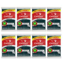 Kit 32 Unidades Esponja Bucha Multiuso Condor 8 PACOTES x 4 Esponjas Dupla Face Agente Antibacteriano / Antiviral Louça