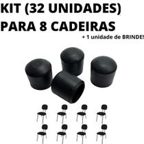 Kit 32 Unidades Sapata Ponteira Borracha 8 Cadeiras 2,2cm 7/8 Pol Kit 32 Unidades Sapata Ponteira Borracha 8 Cadeiras 2,2cm 7/8 Pol